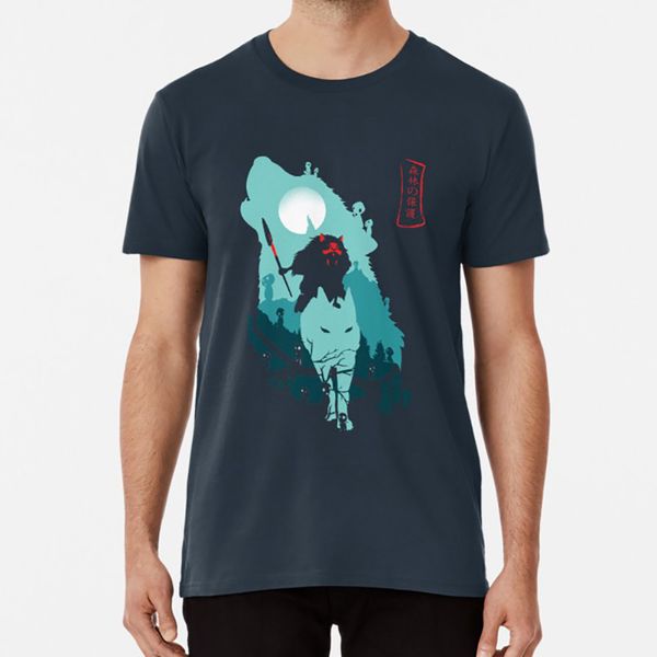 

лес protrectress футболка волшебные духи энергичный лес принцесса мононоке hime миядзаки принцесса мононоке wolf