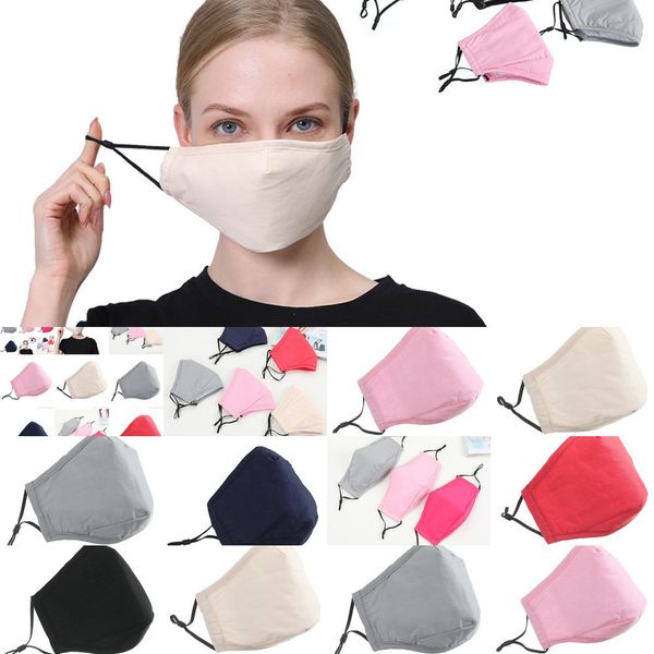

pm2.5 mask cotton face mask dust washable mouth masks for student women men reusable 5st1 blk31