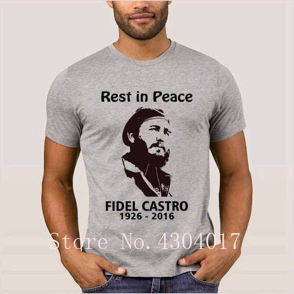 

rip fidel castro t-shirt for men round collar printed fashion tshirt sunlight hombre big size xxxl slogan quality