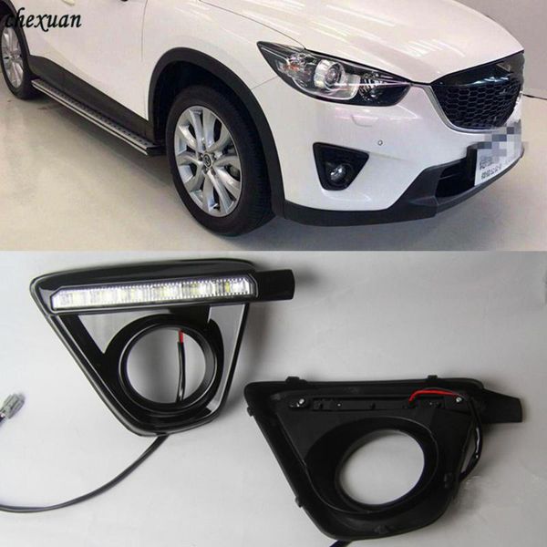 

cscsnl 1 set 12v led abs fog lamp cover drl daytime running lights car-styling for cx5 cx-5 cx 5 2012 2013 2014 2020 2020