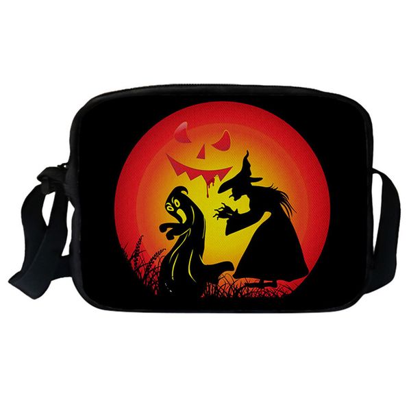 

хэллоуин лоскутная холст сумки смешные женщины и мужчины одного плеча сумки тыква коммуникатор креатив досуг сумка