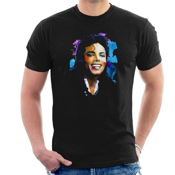 

original portrait of michael jackson smile men's t-shirt