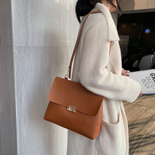 

women's crossbody bag large capacity handbags for women messenger bag pu leather solid color fashion wild female shoulder