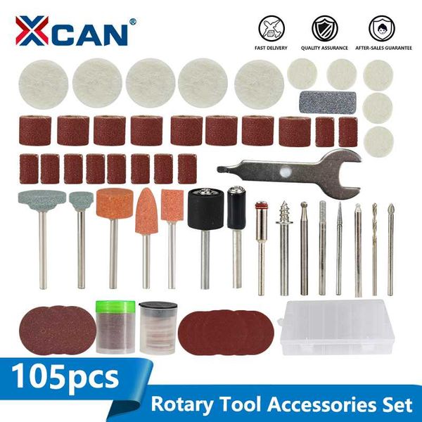 

xcan 105pcs rotary tool accessories mini drill accessory set abrasive bit set for grinding sanding polishing cutting drilling
