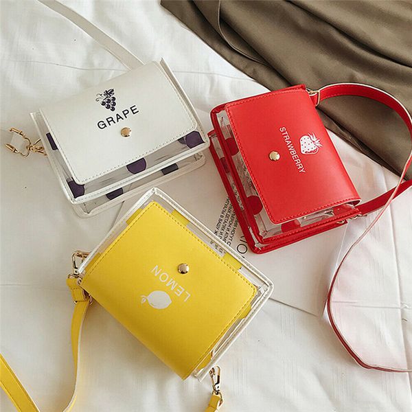 

мода женщина прозрачного пвх tote crossbody мешок плеча pu сумка подарки