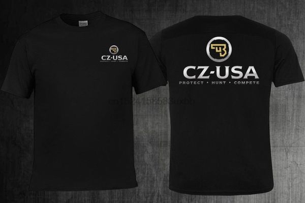 

2020 new ceska zbrojovka firearms guns cz - usa logo black t shirt tee shirt