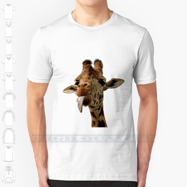 

giraffe tongue custom design print for men women cotton new cool tee t shirt big size 6xl 2018 2017 selling
