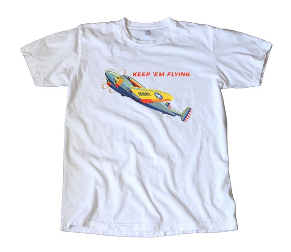 

урожай армии сша авиакорпуса keep «em летучий декаль t-shirt - ww ii, самолет