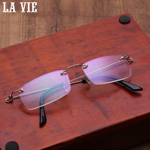 

ultralight rimless presbyopia reading glasses slim design metal spectacle eyeglass 15g weight gafas +1.0~4.0d 007, White;black