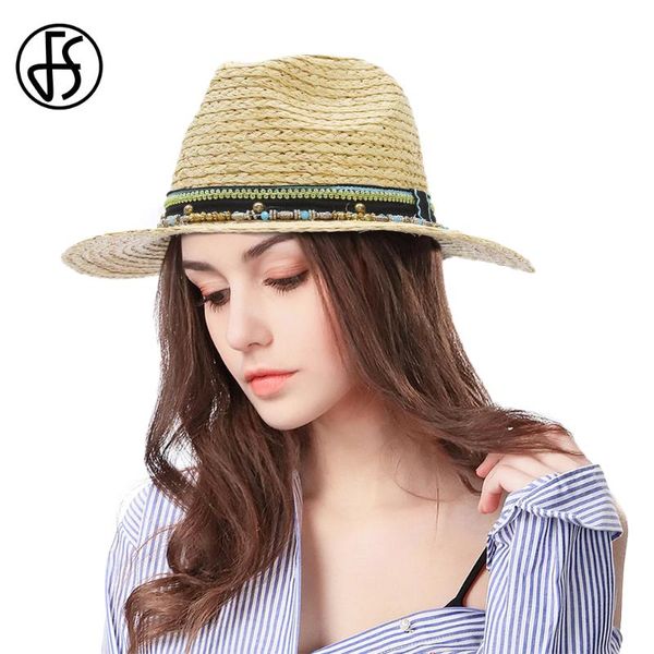 

wide brim hats fs fashionable flat raffia sun for women elegant summer holiday seaside european style jazz panama straw hat, Blue;gray