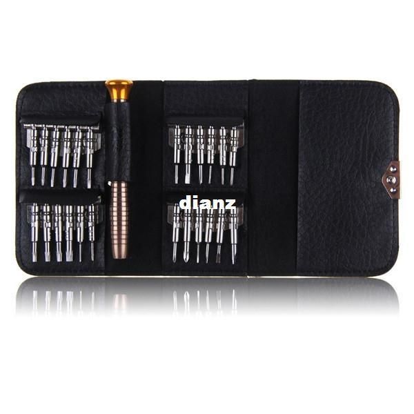 

fashion 25 in 1 cell phones screen opening pry repair screwdrivers tool set kit metal spudger for iphones