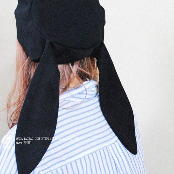 

2020 autumn spring winter beanies hat fashion new girl hat japanese lovely black ears casual cap 0030, Blue;gray