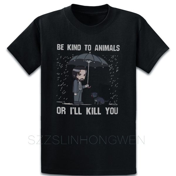 

be kind to animals or ill kill you shirt t shirt casual spring autumn letter round neck fitness cotton design pictures shirt