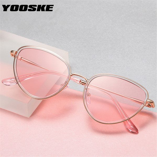 

yooske cat eye sunglasses women designer vintage sun glasses ladies full frame eyewear pink galsses shades uv400, White;black