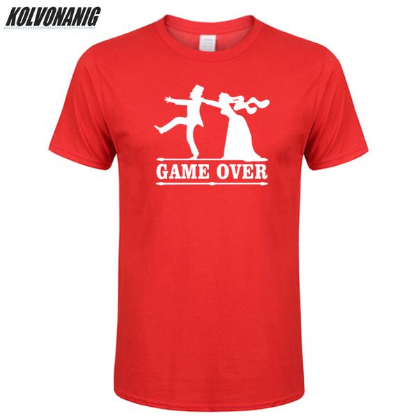 

marry game over bride groom bachelor bachelorette funny t shirt men's clothing short sleeve camiseta t-shirts