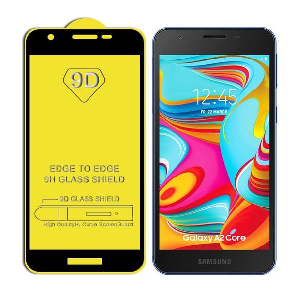 

full cover 6d 9d 21d tempered glass screen protector ab glue edge to edge for samsung galaxy a2 core m40 m50 s10e 800pcs/lot