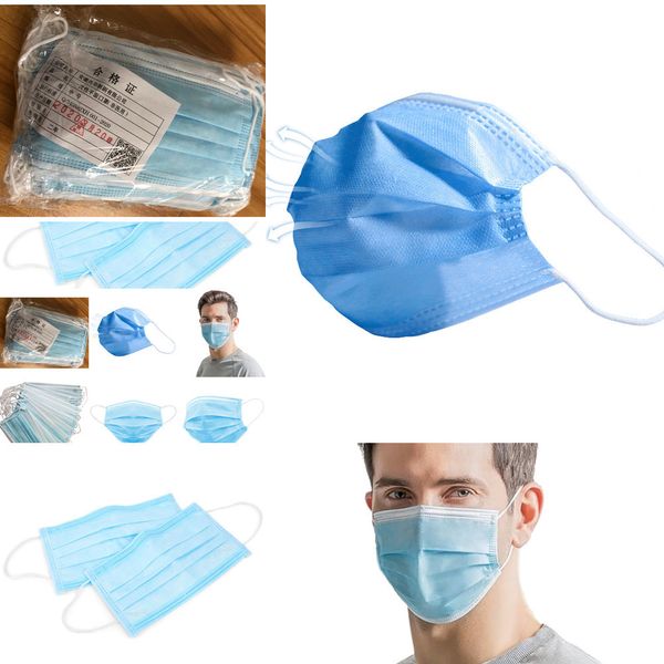 

layer air three disposable mask ear-loop mouth masks cover 3-ply non-woven disposable dust emod1