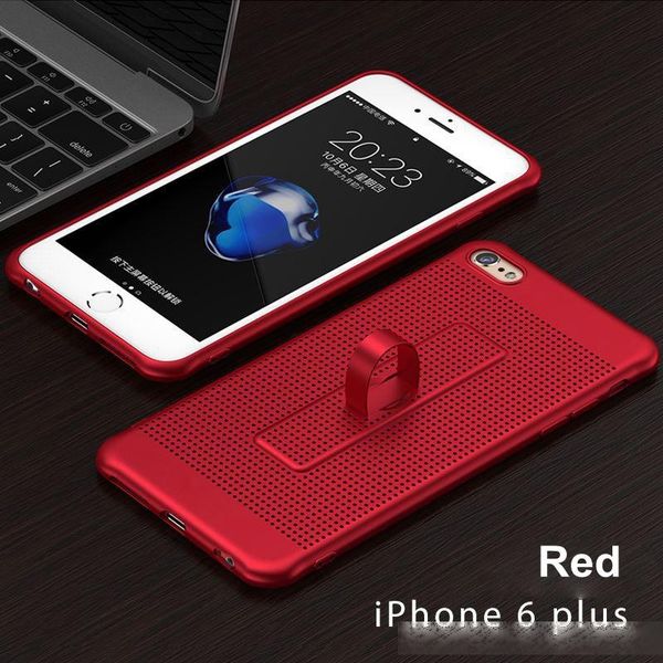

creative hidden ring holder tpu back case with honeycomb heat dissipation bracket cover for iphone x 8 7 6 6s plus