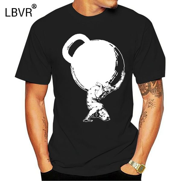 

fashion round neck clothes greek god atlas kettlebell mens swps t-shirt birthday gift workout trainer shirts