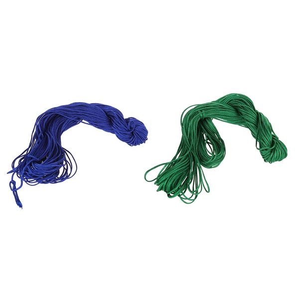 

2 ролл 25m нейлоновый шнур thread китайский узел макраме rattail браслет плетеный string, синий темно-зеленый, Golden;silver