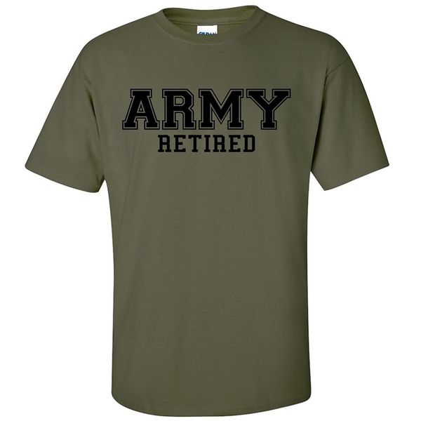 

2019 new fashion cool men t-shirt army retired short sleeve t-shirt