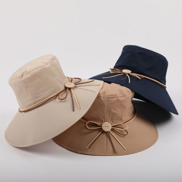 

женщины хлопок взрослые bucket hat - лето мода женщин рыбалки фишер пляж cap # g9, Blue;gray