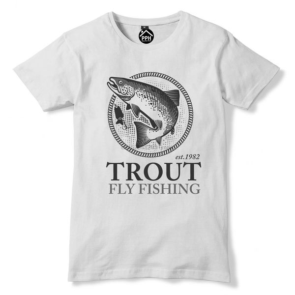 

trout fly fishing t shirt fish trip carp tshirt rod bait angling 211 2019 fashion t shirt tee