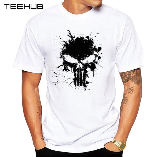 

new arrivals 2019 teehub cool men's fashion punisher graphics design t-shirt short sleeve o-neck hipster tee