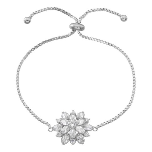 

charm bracelets l'amour&ma adjustable flower crystal for women shiny multicolor trendy jewelry accessories wedding, Golden;silver