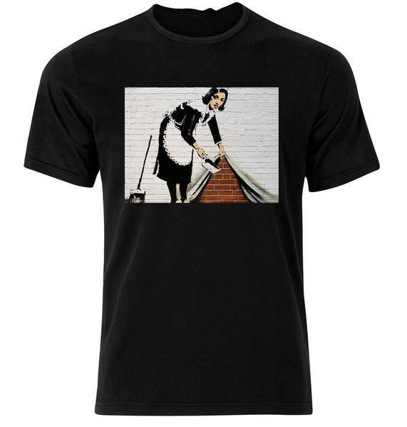 

sweeper - banksy - graphic cotton t shirt short & long sleeve 2xl 6xl tee shirt