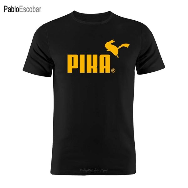 

shubuzhi cotton shirt pika funny parody minimalist artwork gift tee