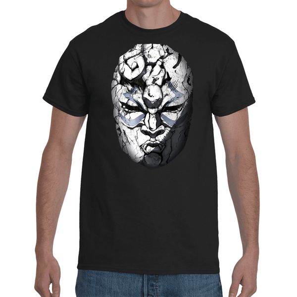 

2019 letter print t-shirt jojo's bizarre adventure - stone mask t-shirt casual man tees