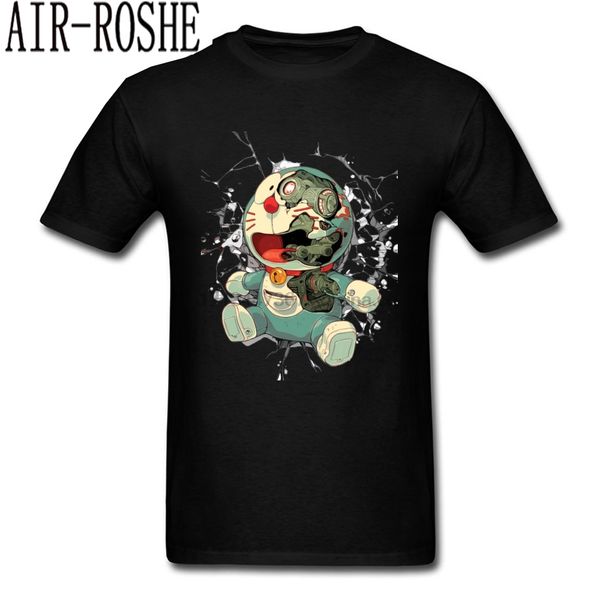 

doraemon t shirt men 3d robot t-shirt design broken cartoon print ' tees fashion black tshirt cotton oversized clothes