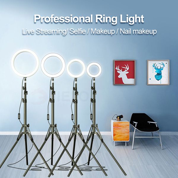 

макияж штатив свет для мобильного телефона держатель телефона стенд красоты 10 дюймов 26см кольцо флэш-video live светодиодное кольцо света