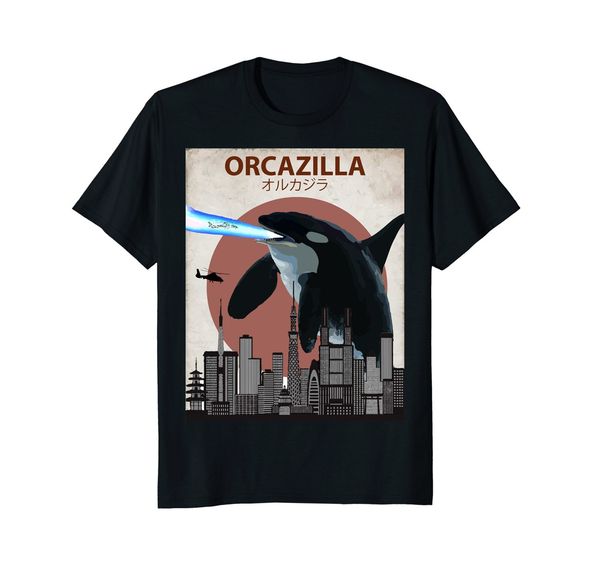 

2019 fashion 100% cotton orcazilla funny killer whale t-shirt | orca lovers gift tee shirt