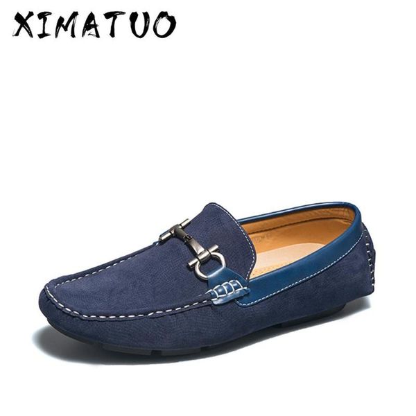 

men's shoes 2020 spring fashion design suede slip-on drive men's casual shoes men outdoor brand classic new comfy loafers, Black