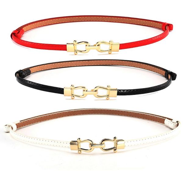 

упругие женщины ремни ремень тонкий тощий дамы платье пояс кожа золото пряжки женский красный ремни ceinture femme pasek damski, Black;brown