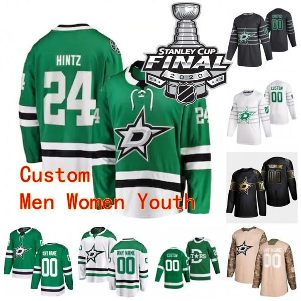 

custom 2020 dallas stars stanley cup final 24 roope hintz jersey 28 stephen johns 42 taylor fedun 39 thomas harley 25 joel kiviranta stitch, Black;red