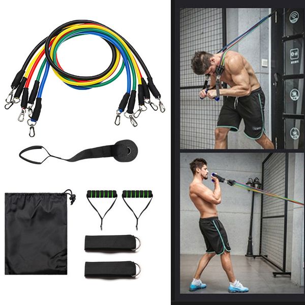 

resistance bands set expander pull rope tubes rubber band yoga exercise fitness stretch training home gyms workout tool