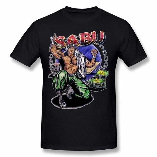 

mens sabu ecw wrestling humorous novelty graphic short t shirts black 1485