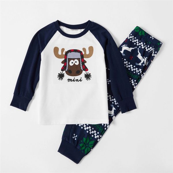 

new design cute elk printed christmas pajamas matching family pajamas bagby kids sleepwear men women pyjamas parents couples sleep185j, Blue