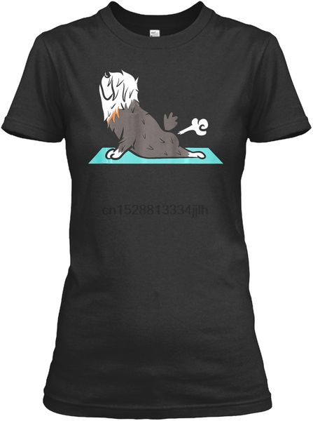 

men t shirt old english sheepdog yoga pose t-shirt f(1) women t-shirt