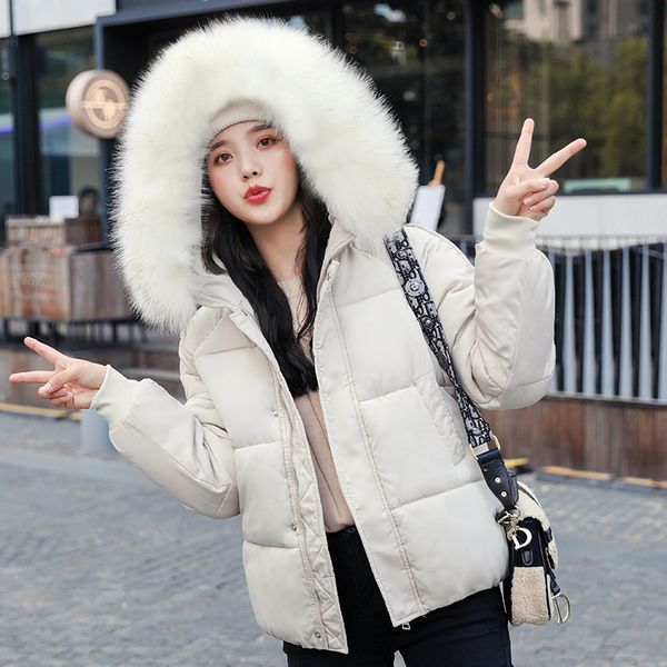 

women's down & parkas women winter jackets coat 2021 thick warm hooded jacket casual solid outwear for female, Black