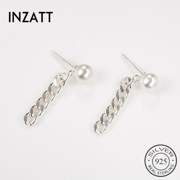 

dangle & chandelier inzatrendy real 925 sterling silver twisted drop earrings short tassel for women wedding jewelry accessories gift