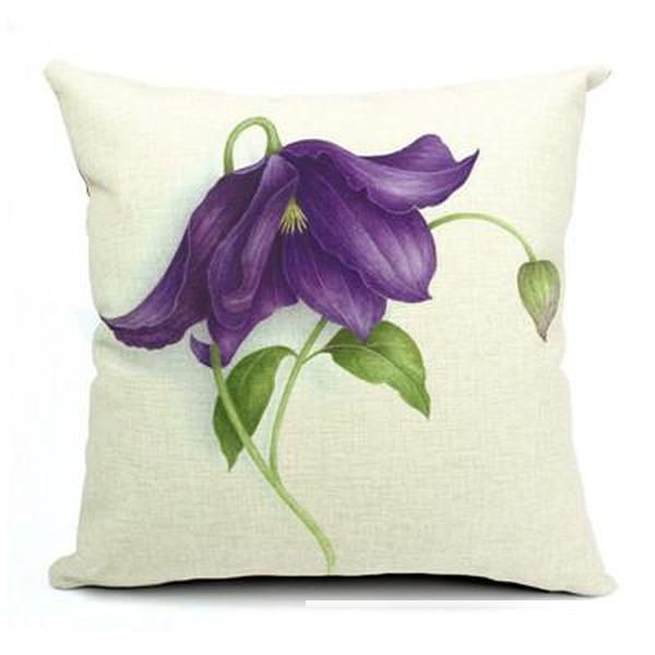 

euro flower cushion cover big rose throw pillows colorful purple plant sofa char seat vigtage pillow cover decorative pillowcase