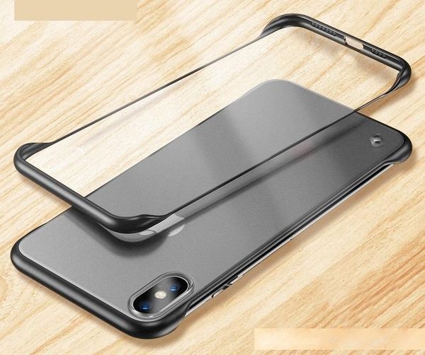 

frameless bumper hybrid frosted transparent back case cover for iphone 6 6s plus 7 8 plus x xs xr xs max 100pcs/lot