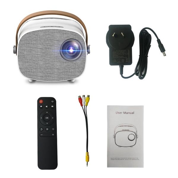 

aibecy yg230 мини светодиодный проектор 1080p поддерживаемые 1000 люменов портативный кинопроектор встроенный динамик с av / usb / hd / tf