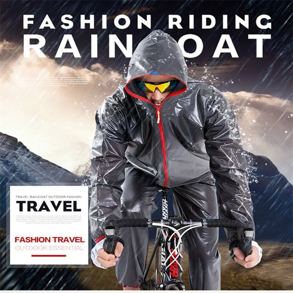 

cycling jacket sets waterproof mtb bike raincoat reflective jersey pants suit bicycle clothing men women ciclismo jaqueta, Black;red