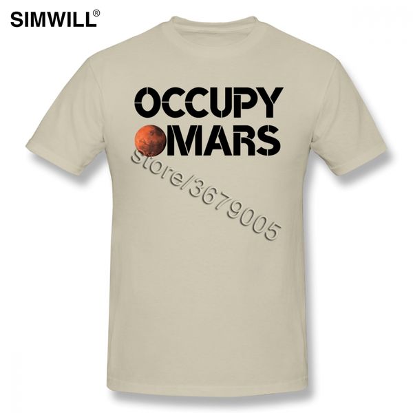 

cool space x shirts novelty print custom tees shirts men's short sleeved round neck cotton occupy mars t shirt gift idea