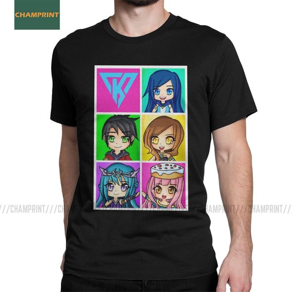 

мужчины футболки funneh and the krew anime смешной чистого хлопка майка с коротким рукавом девушки frenzy торт youtube игры тенниски graphic